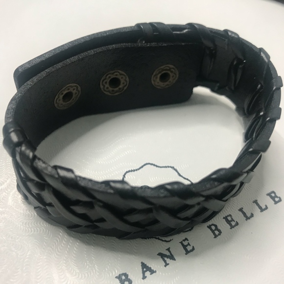 URBANE BELLE Flat weave bracelet | Black - Picture 2 of 2
